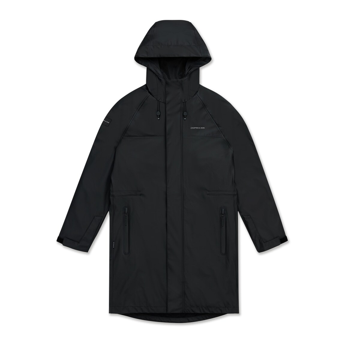 Kpten & Son Everyday Rain Jacket Long Midnight Black